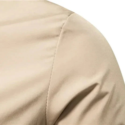 Men's Lightweight Zip-up Bomber Jacket With Ribbed Trim