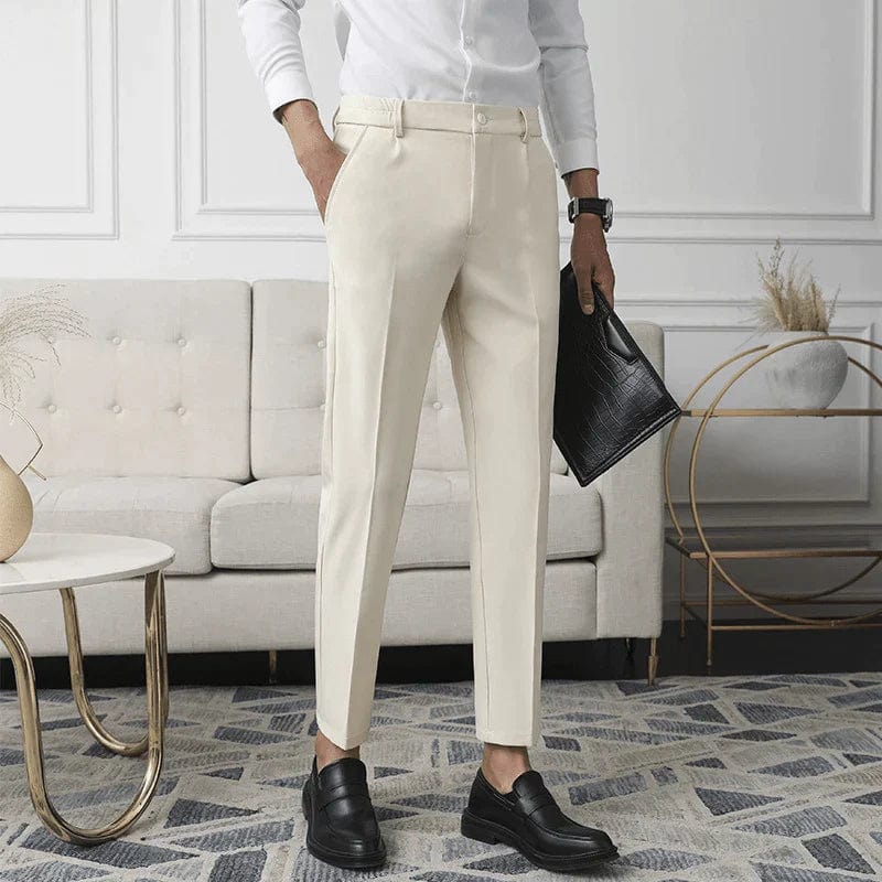 Slim-Fit Business Suit Pants for Men – Comfortable Stretch Fabric for Professional and Casual Wear