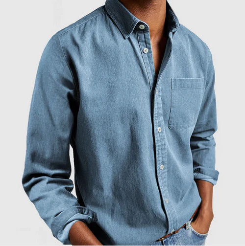 Men's Soft Cotton Blend Shirt with Classic Collar
