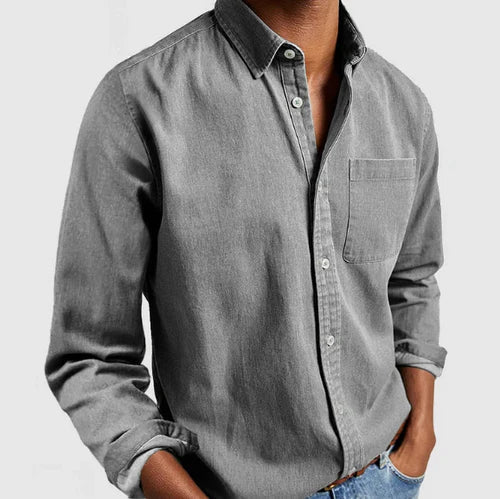 Men's Soft Cotton Blend Shirt with Classic Collar