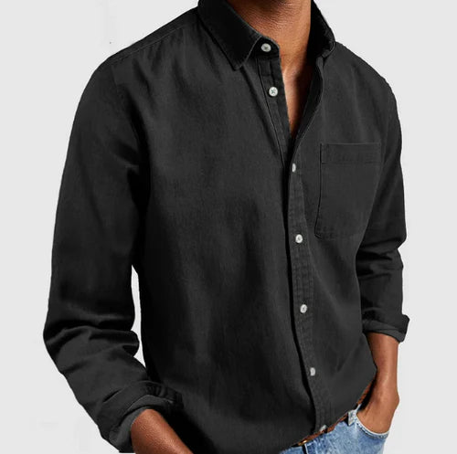 Men's Soft Cotton Blend Shirt with Classic Collar