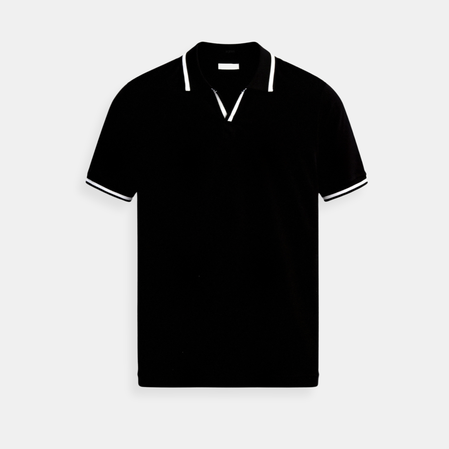 MEN'S SLIM FIT COTTON POLO SHIRT WITH SHORT SLEEVES