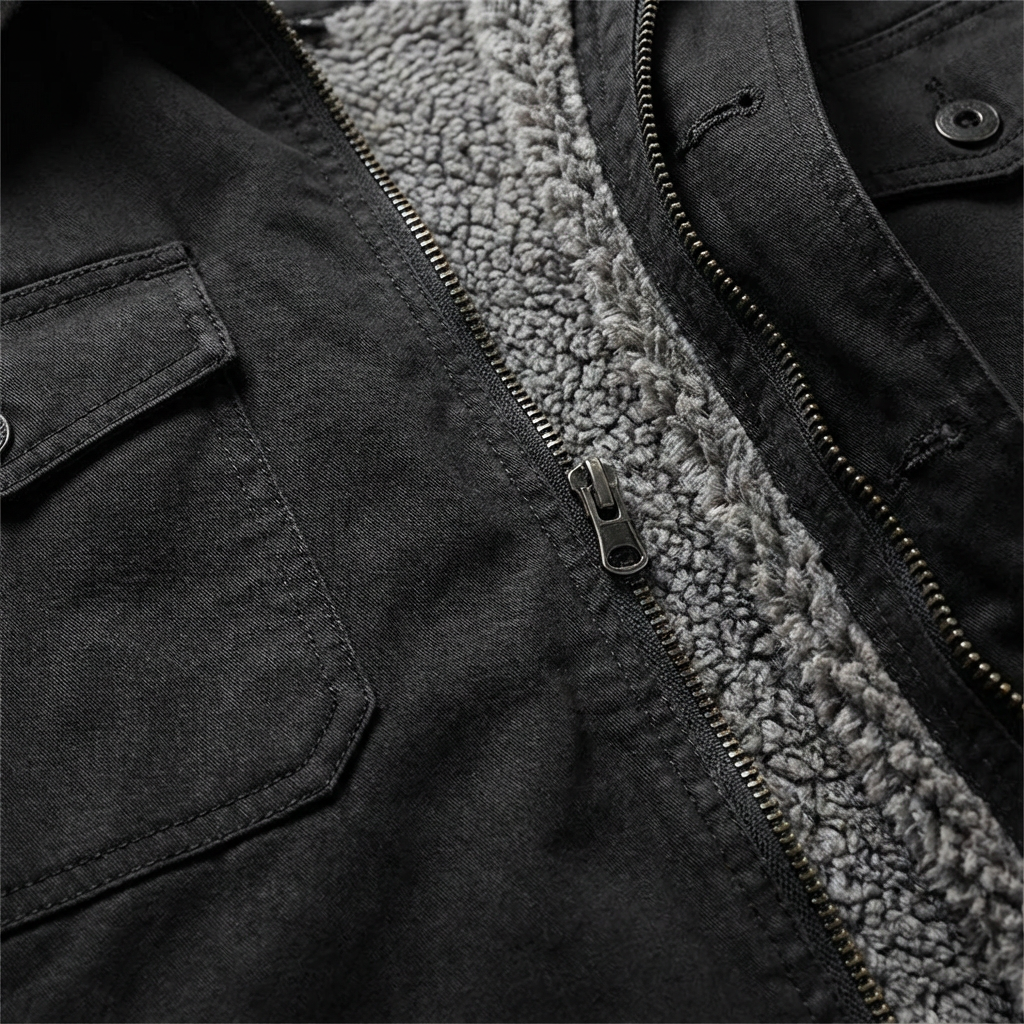 Steven | Men's Sherpa Collar Button-Down Jacket
