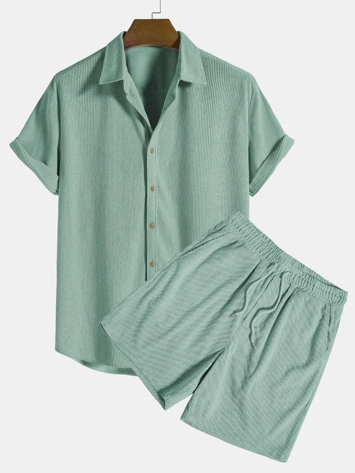 Men's Old Money Summer Corduroy Set