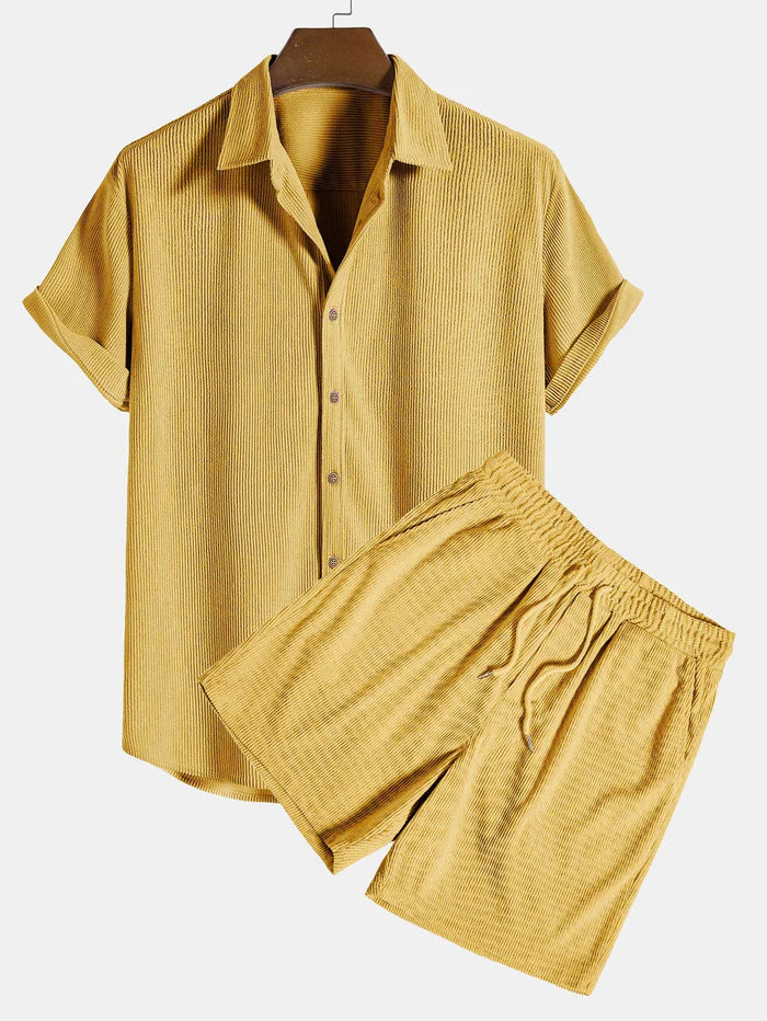 Men's Old Money Summer Corduroy Set