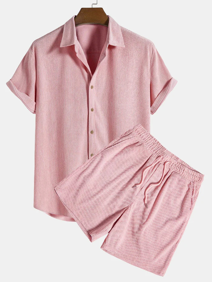Men's Old Money Summer Corduroy Set