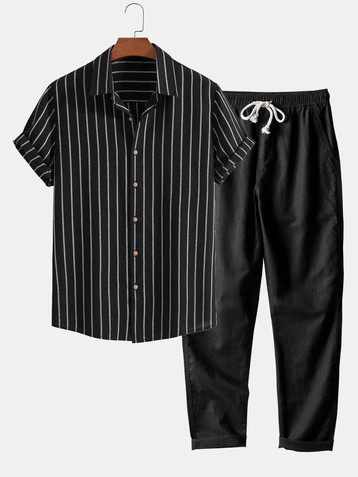 Men's Summer Linen Set with Relaxed Fit