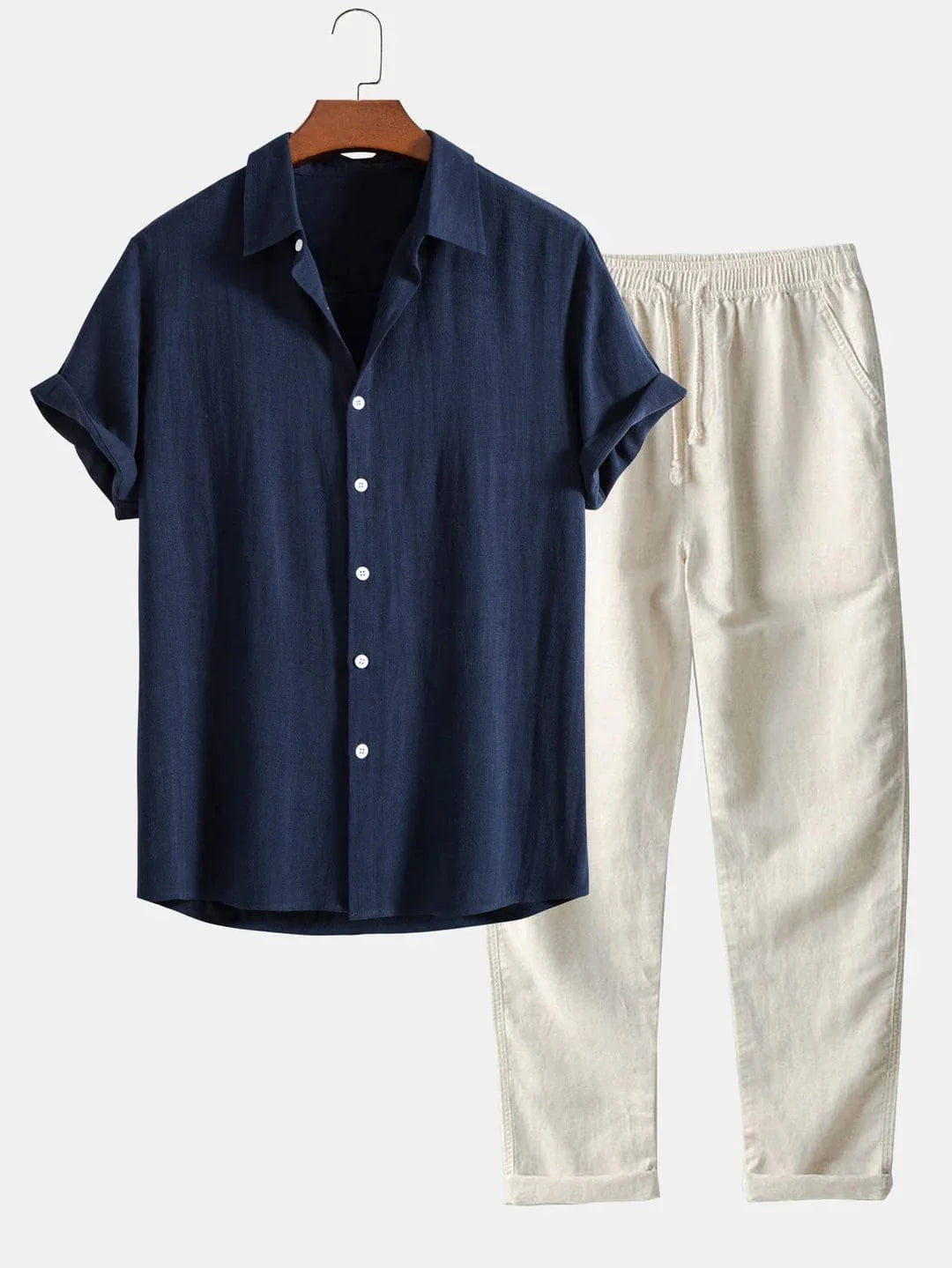 Casual Men’s Summer Linen Set Breathable Lightweight Fit