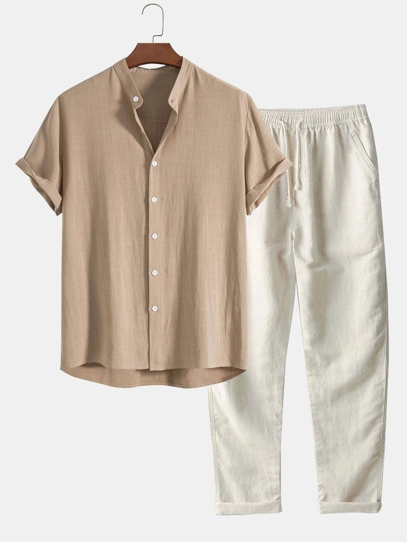 Casual Men’s Summer Linen Set Breathable Lightweight Fit