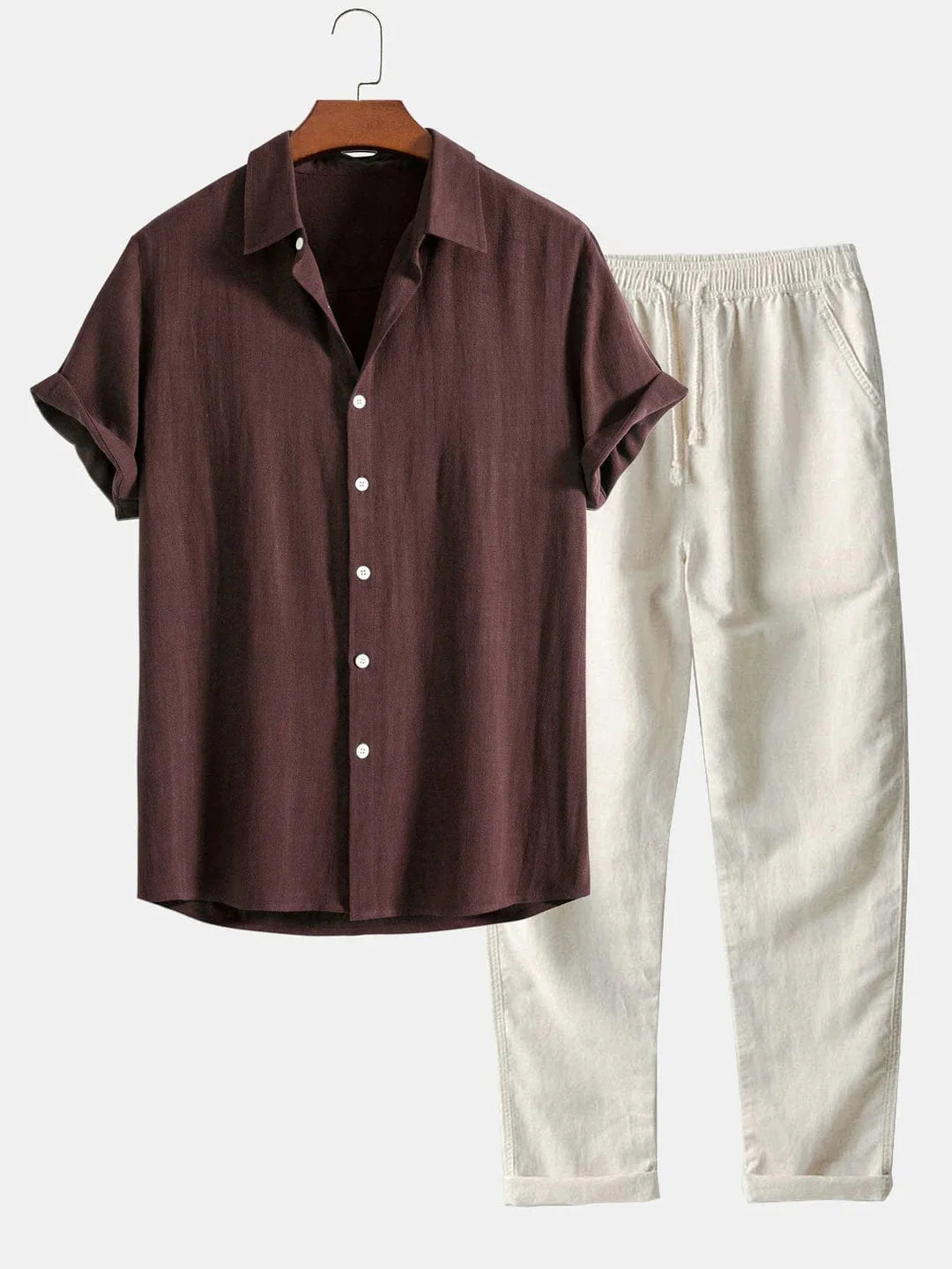 Casual Men’s Summer Linen Set Breathable Lightweight Fit