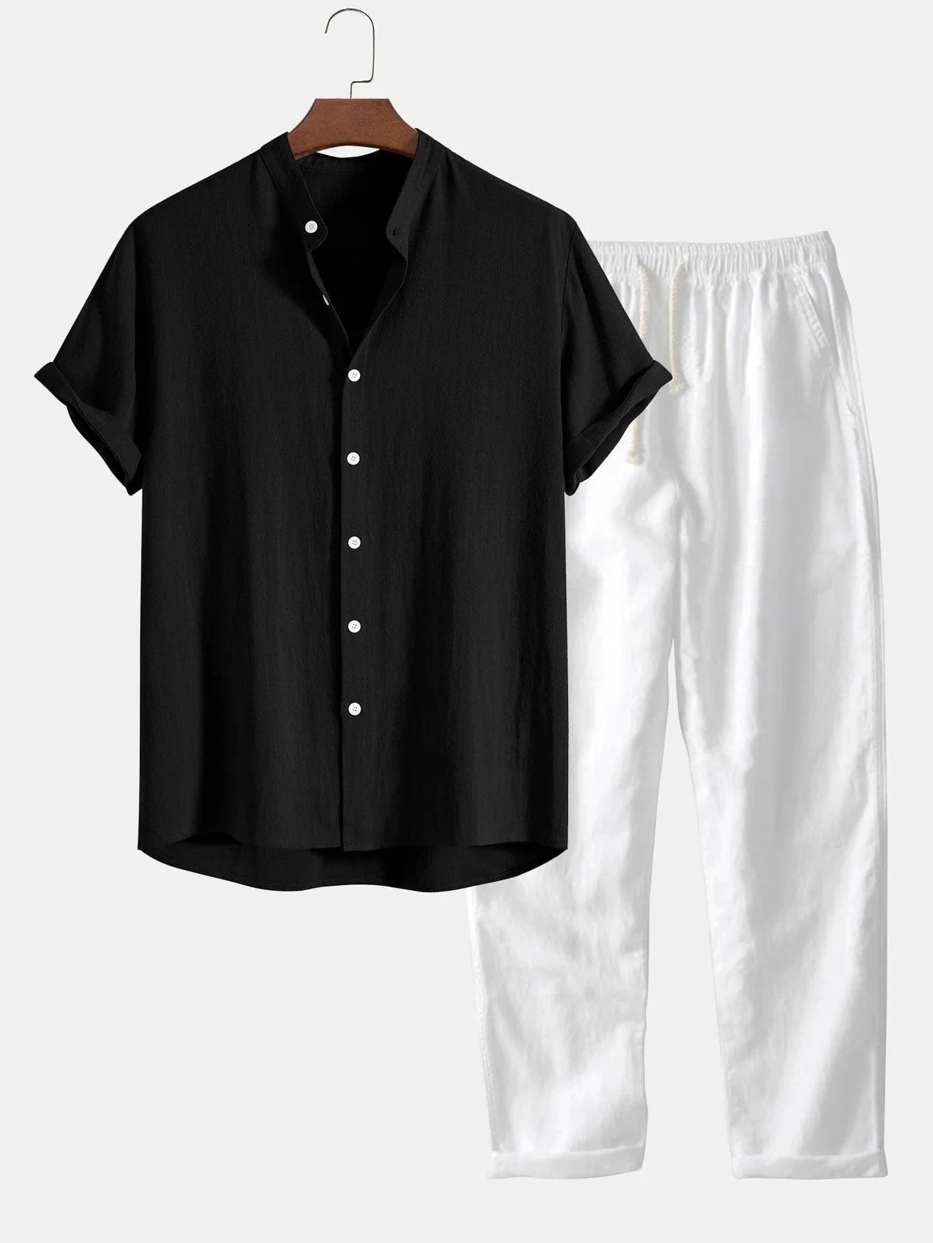 Casual Men’s Summer Linen Set Breathable Lightweight Fit