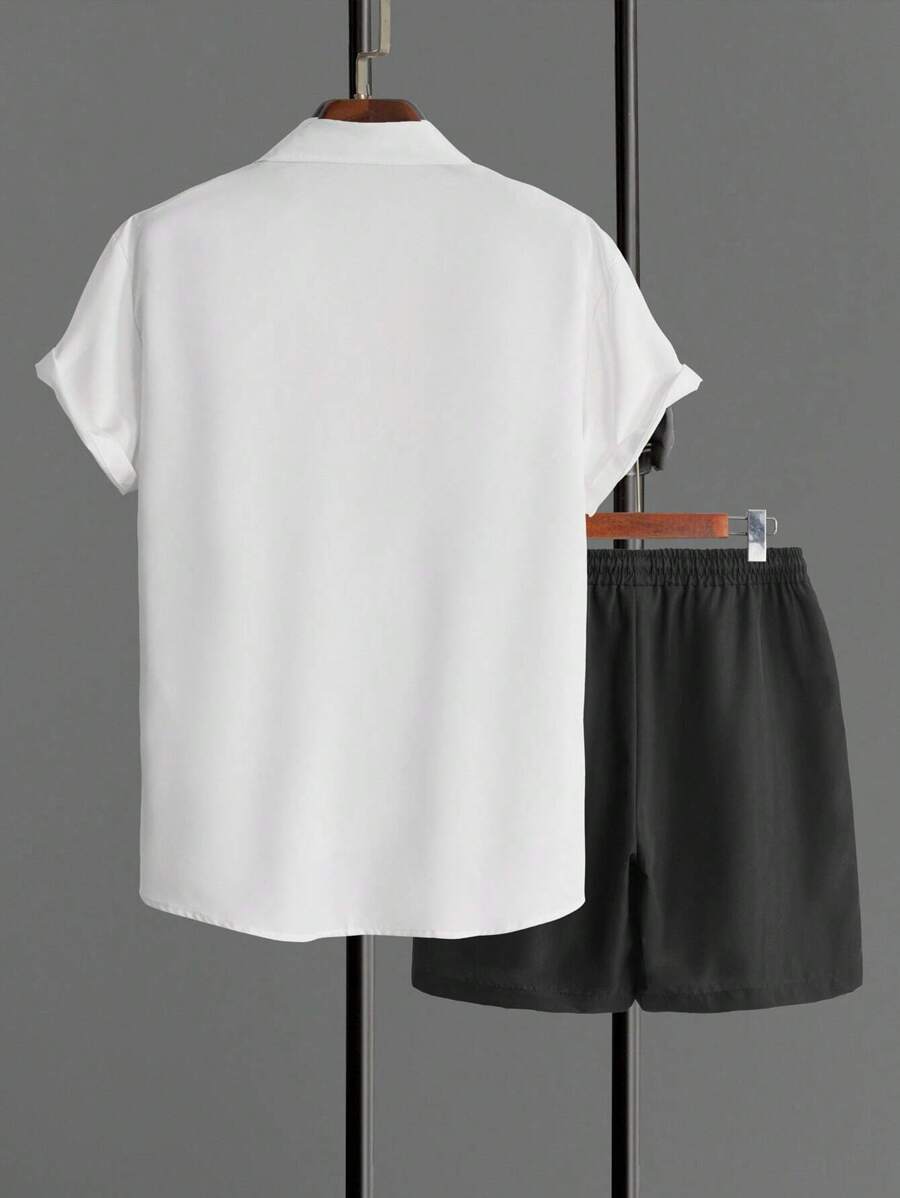 Breathable Polyester Summer Shorts Set for Men