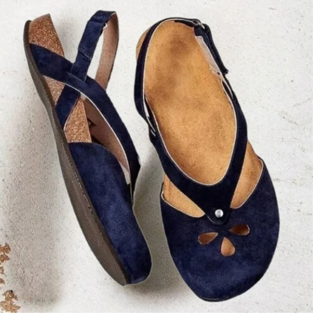 Women's Orthopedic Slingback Sandals With Cross Straps And Closed Toe