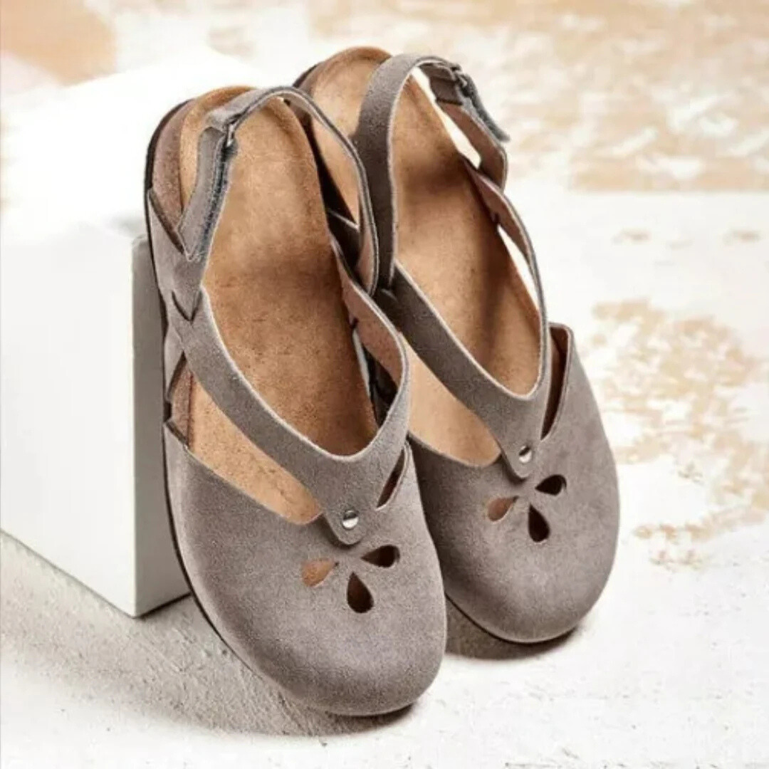 Women's Orthopedic Slingback Sandals With Cross Straps And Closed Toe