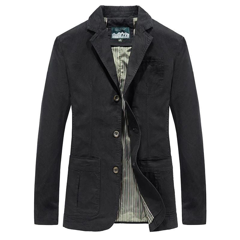 Men's Casual Lightweight Blazer With Button Closure