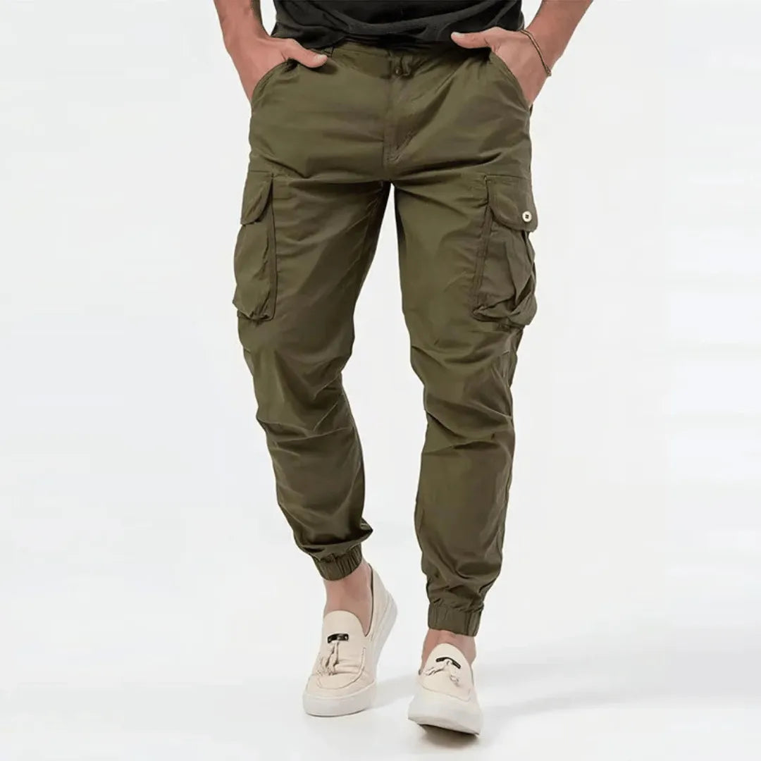 Men's Casual Cargo Jogger Pants With Multi-pocket Design