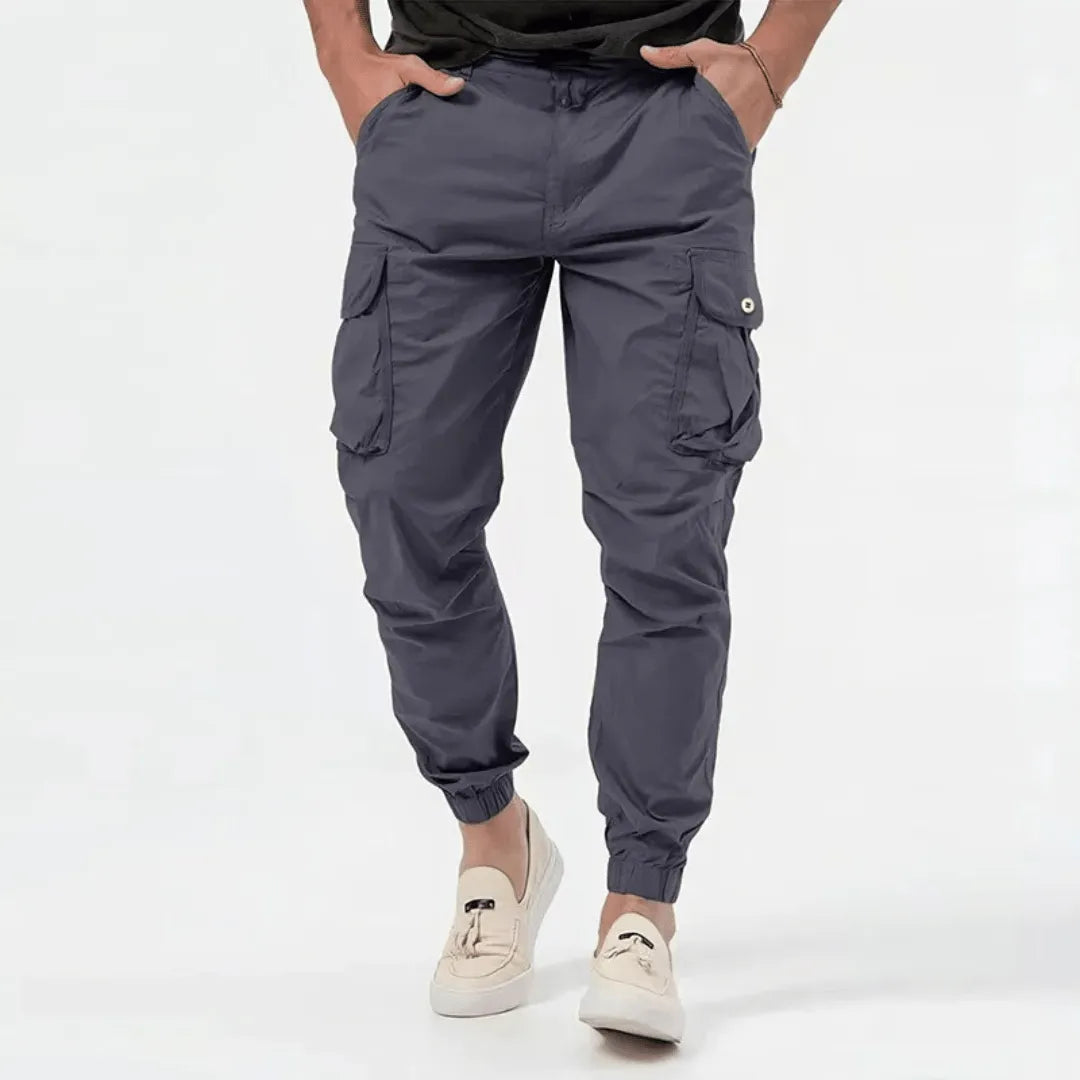 Men's Casual Cargo Jogger Pants With Multi-pocket Design