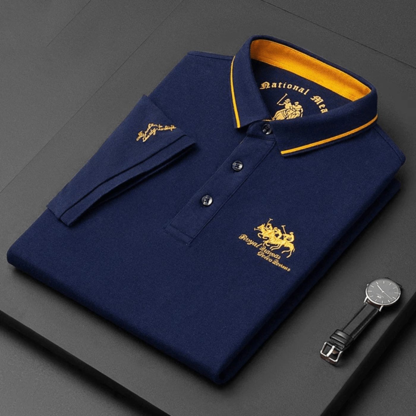 Men's Short Sleeve Polo Shirt With Embroidered Logo
