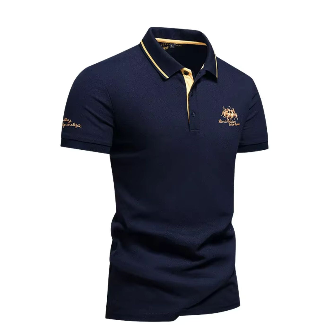 Men's Short Sleeve Polo Shirt With Embroidered Logo