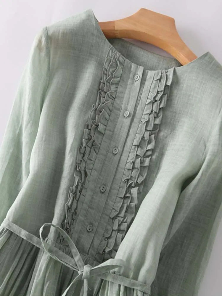 Stylish Linen Dress - Airy and Comfortable