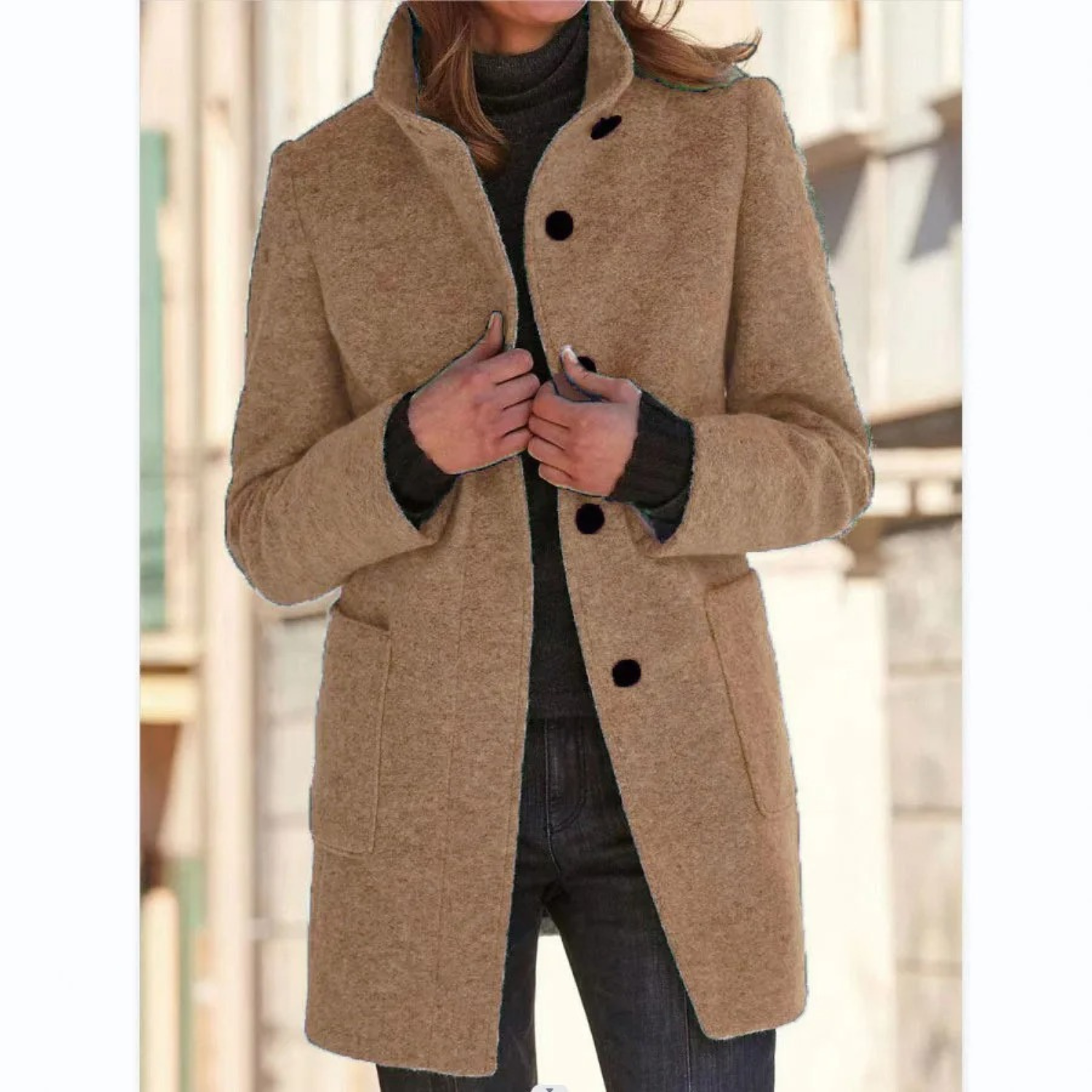 Women’s Winter Coat With High Collar | Long