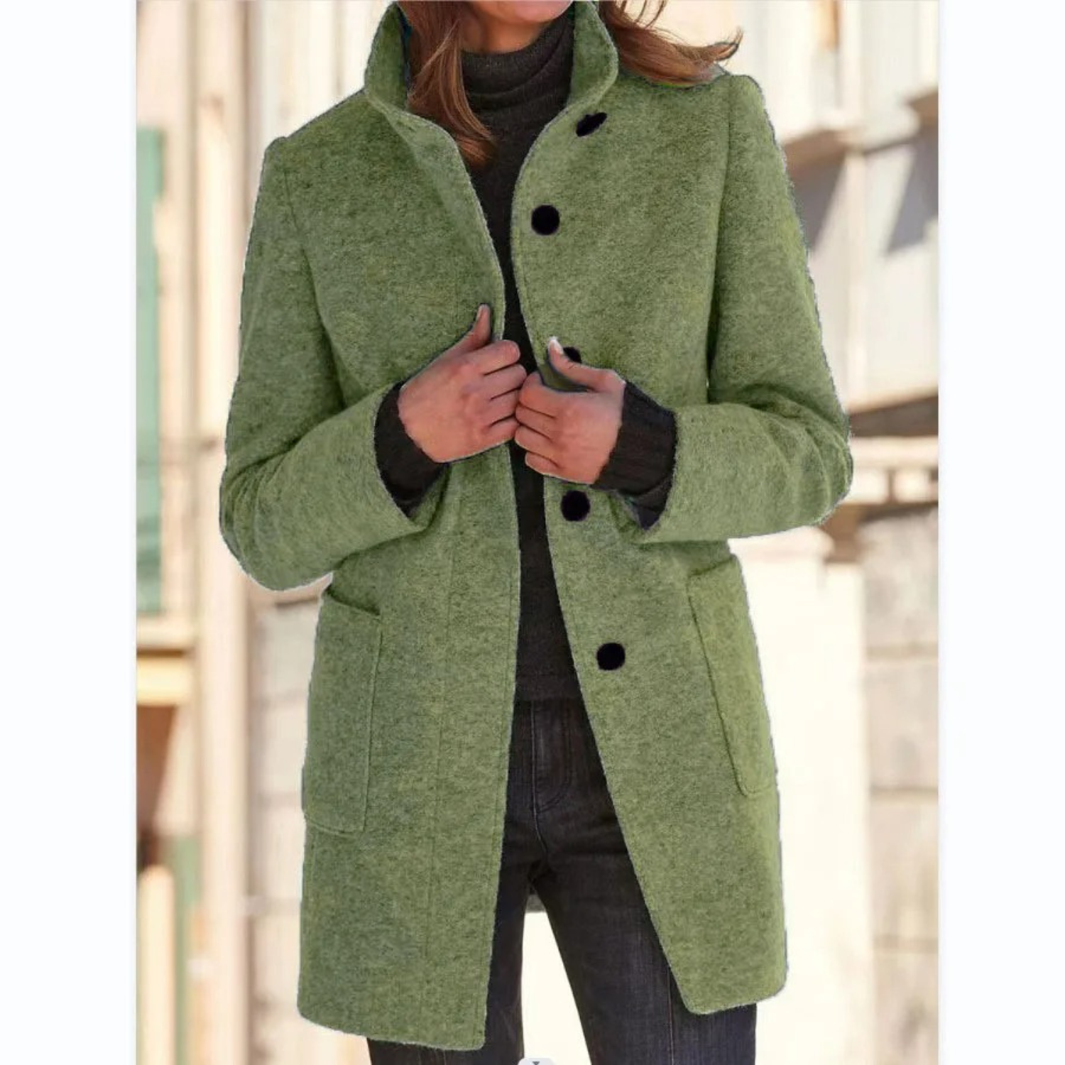 Women’s Winter Coat With High Collar | Long