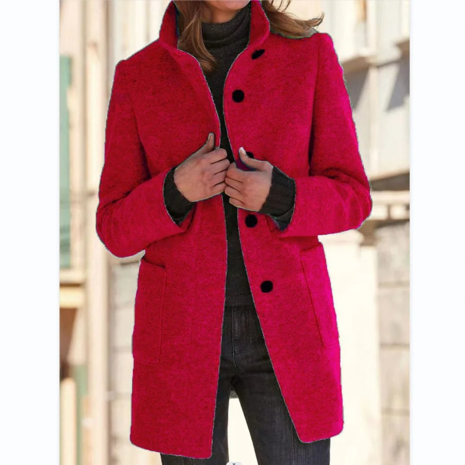 Women’s Winter Coat With High Collar | Long