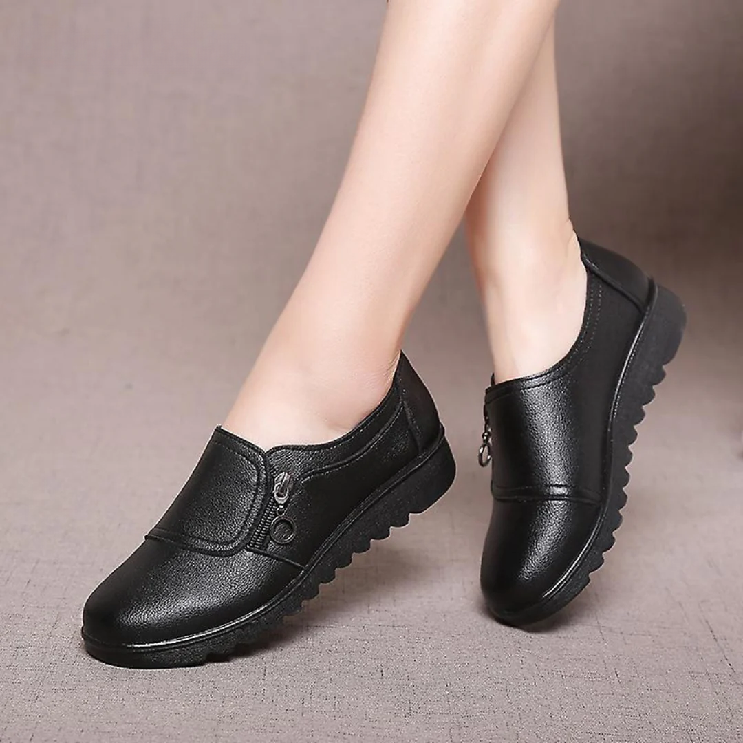 Women's Orthopedic Loafers With Side Zipper