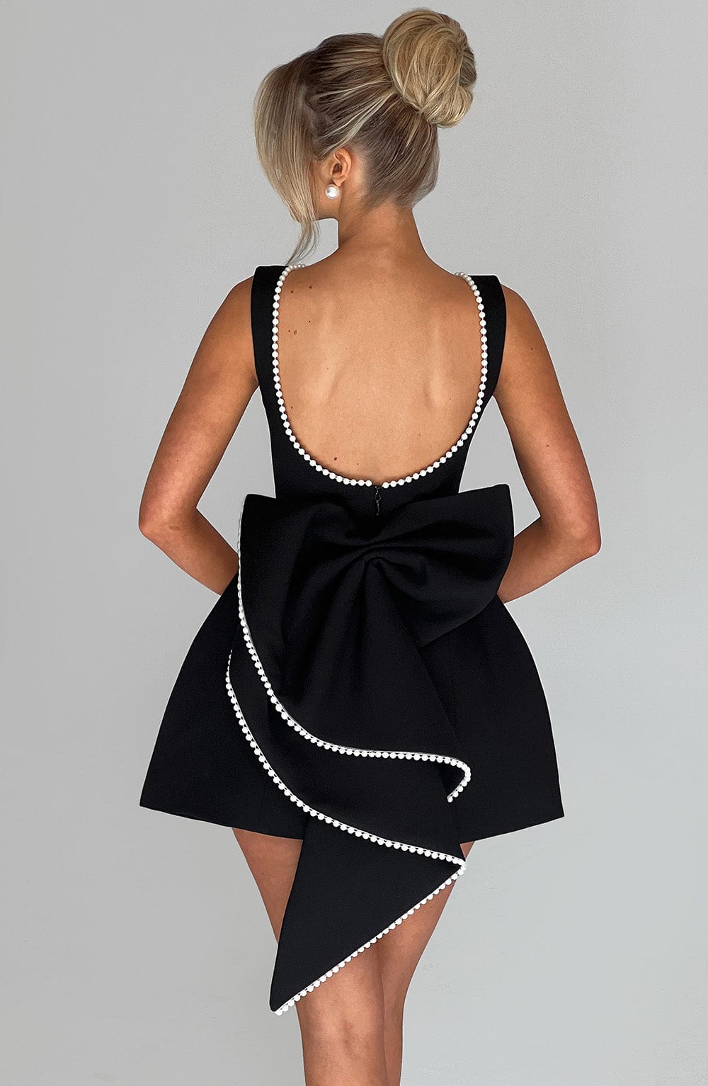 SATIN COCKTAIL MINI DRESS