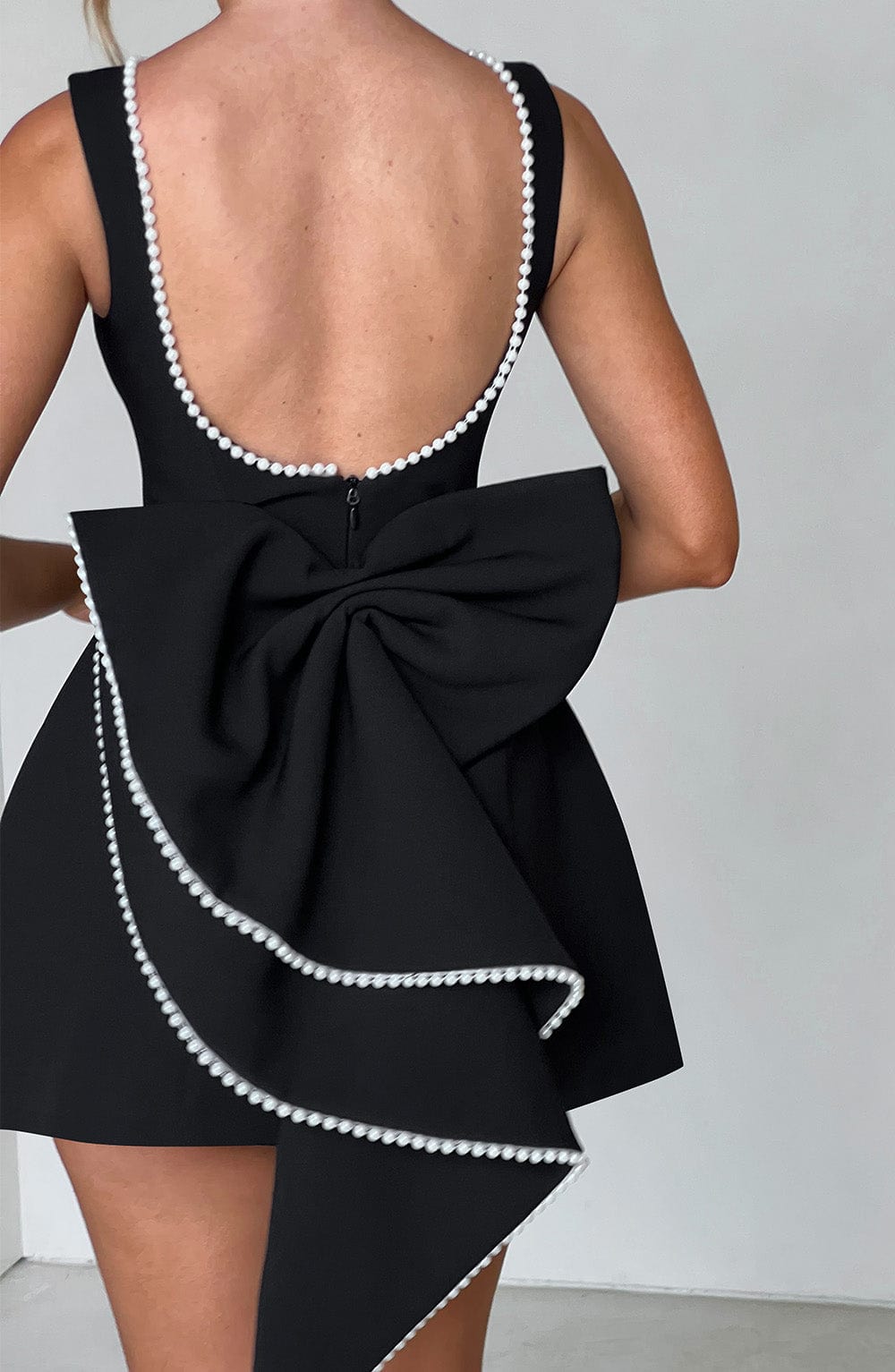 SATIN COCKTAIL MINI DRESS