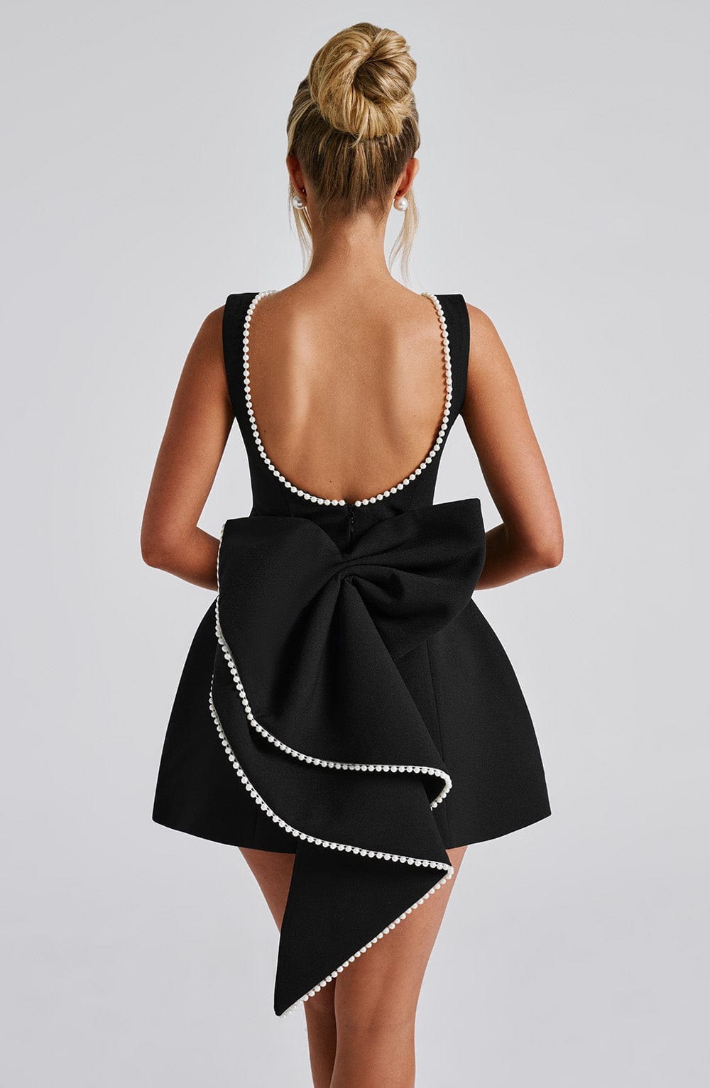 SATIN COCKTAIL MINI DRESS