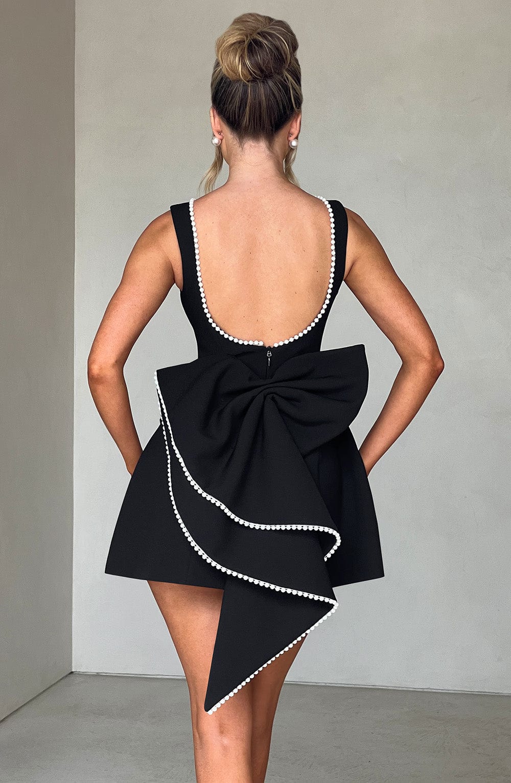 SATIN COCKTAIL MINI DRESS