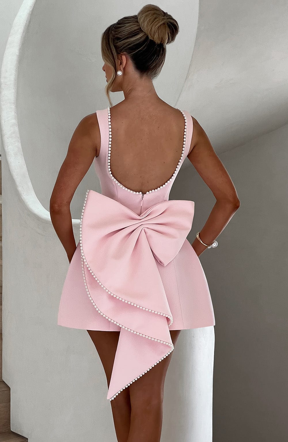 SATIN COCKTAIL MINI DRESS