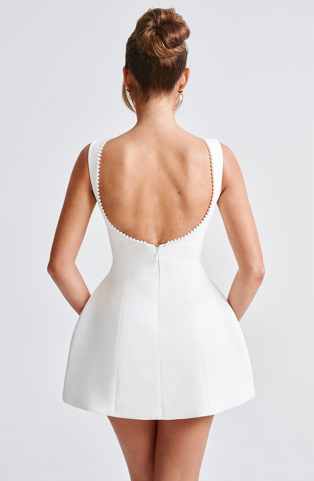 SATIN COCKTAIL MINI DRESS