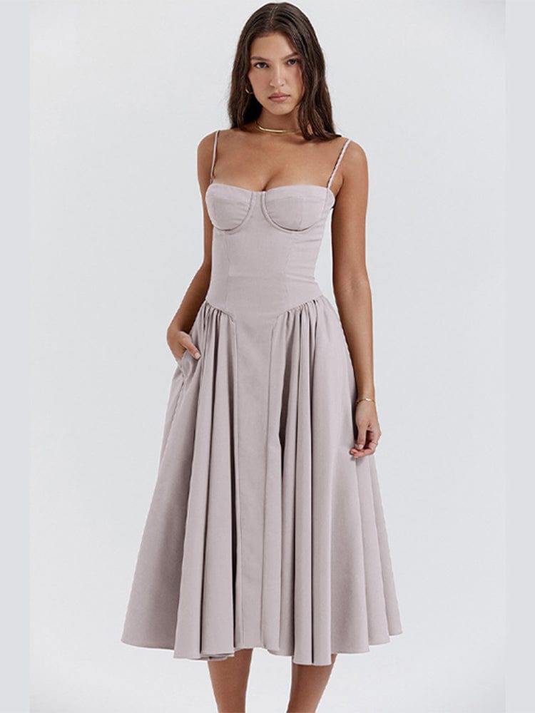 SATIN SUMMER DRESS | MAXI