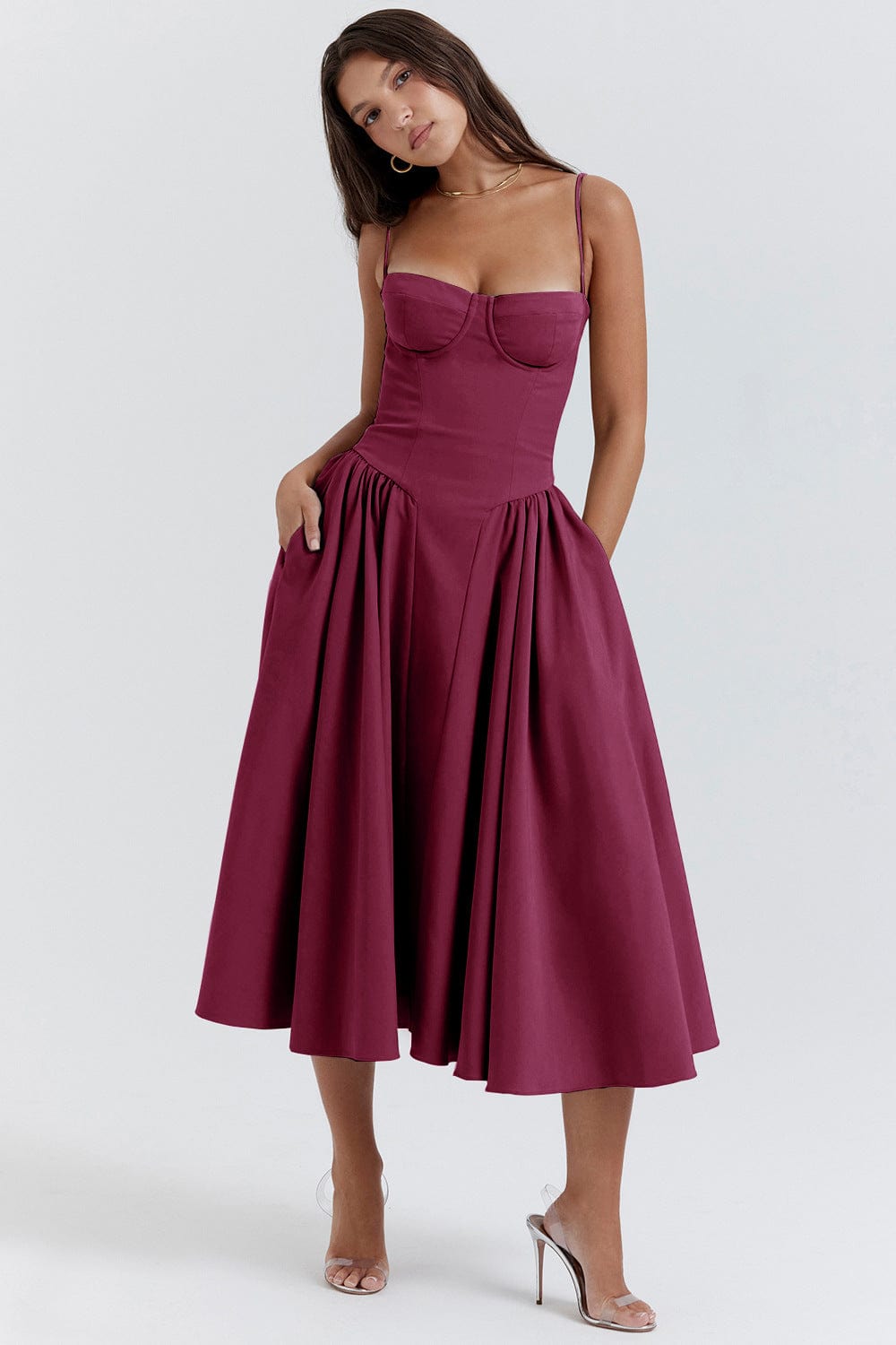 SATIN SUMMER DRESS | MAXI