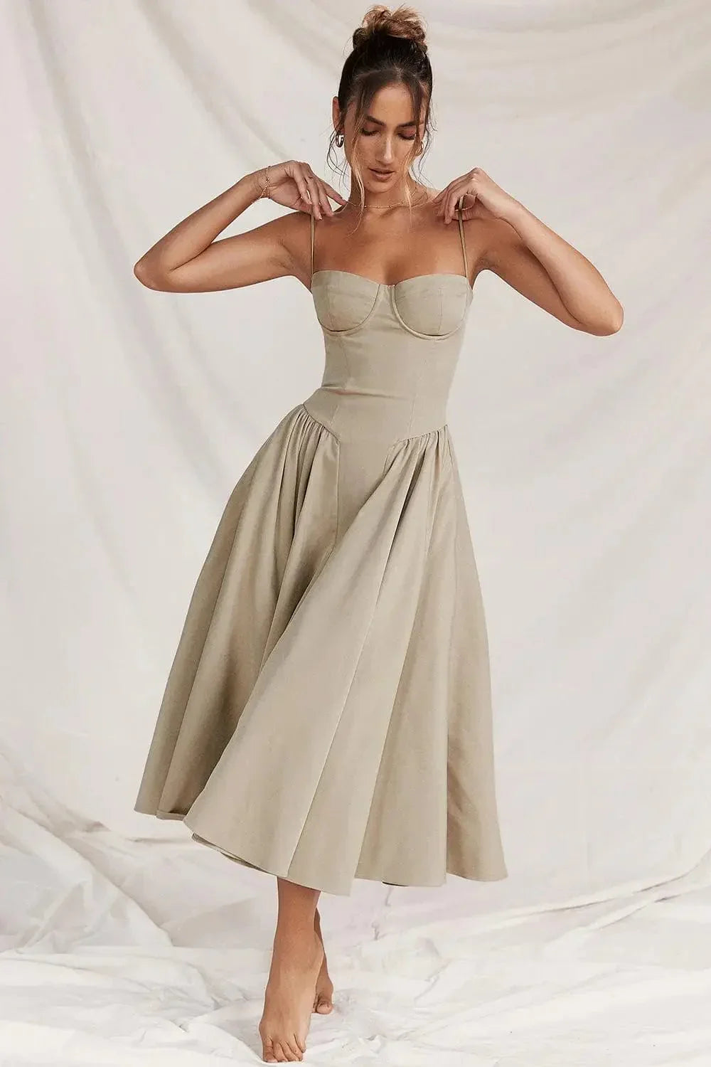 SATIN SUMMER DRESS | MAXI