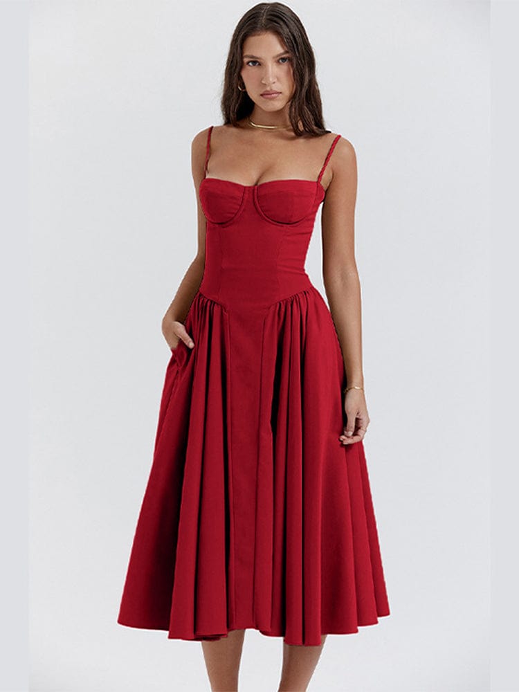 SATIN SUMMER DRESS | MAXI