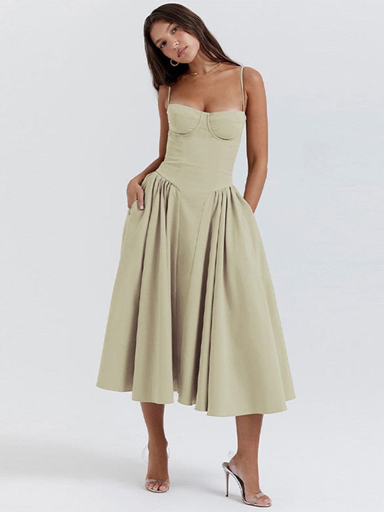 SATIN SUMMER DRESS | MAXI