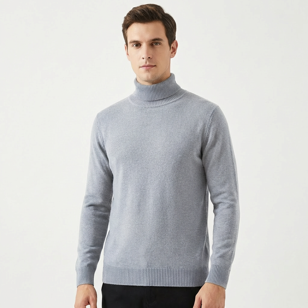 Oliver | Men's Roll Neck With Turtleneck Design And Fitted Cut | Sharp