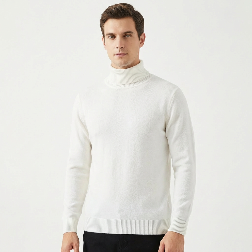 Oliver | Men's Roll Neck With Turtleneck Design And Fitted Cut | Sharp