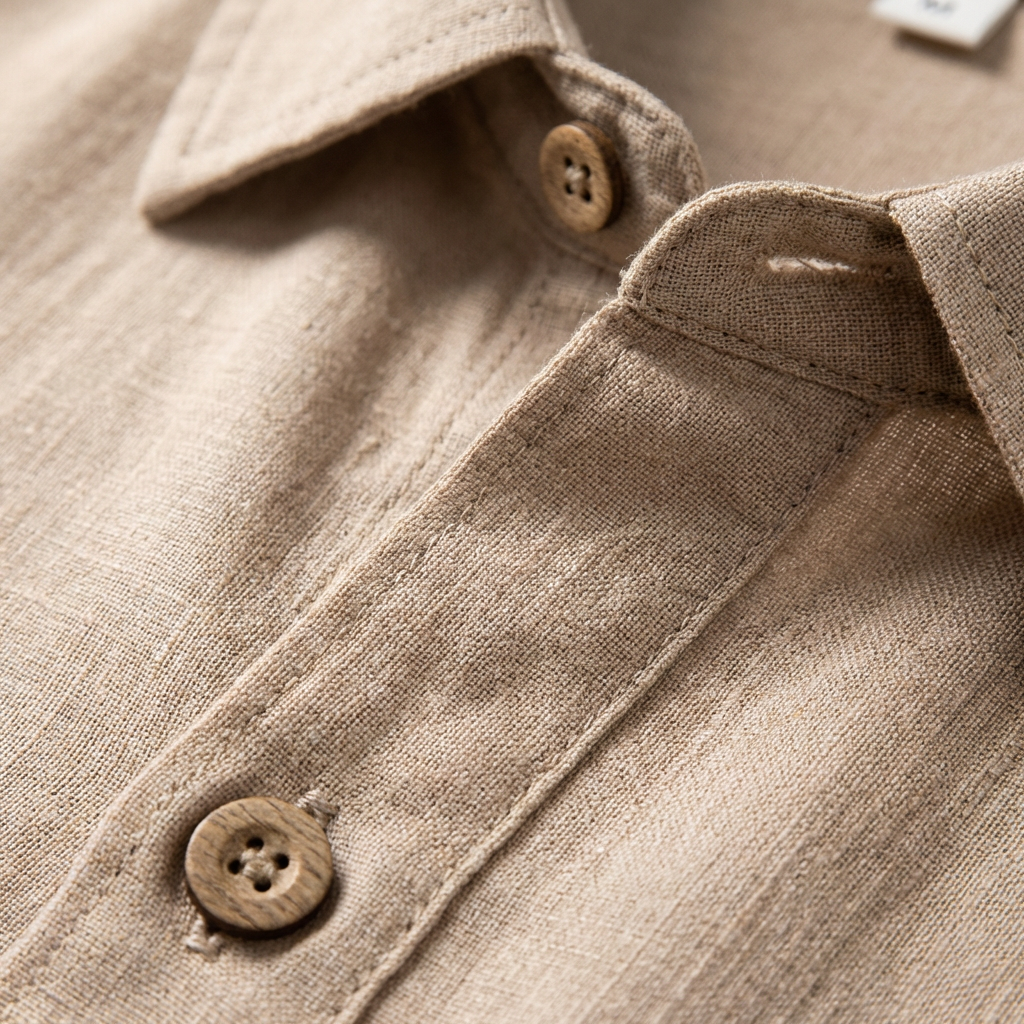 Harry | Men's Shirt With Cuban Collar And Short Sleeves | Breezy