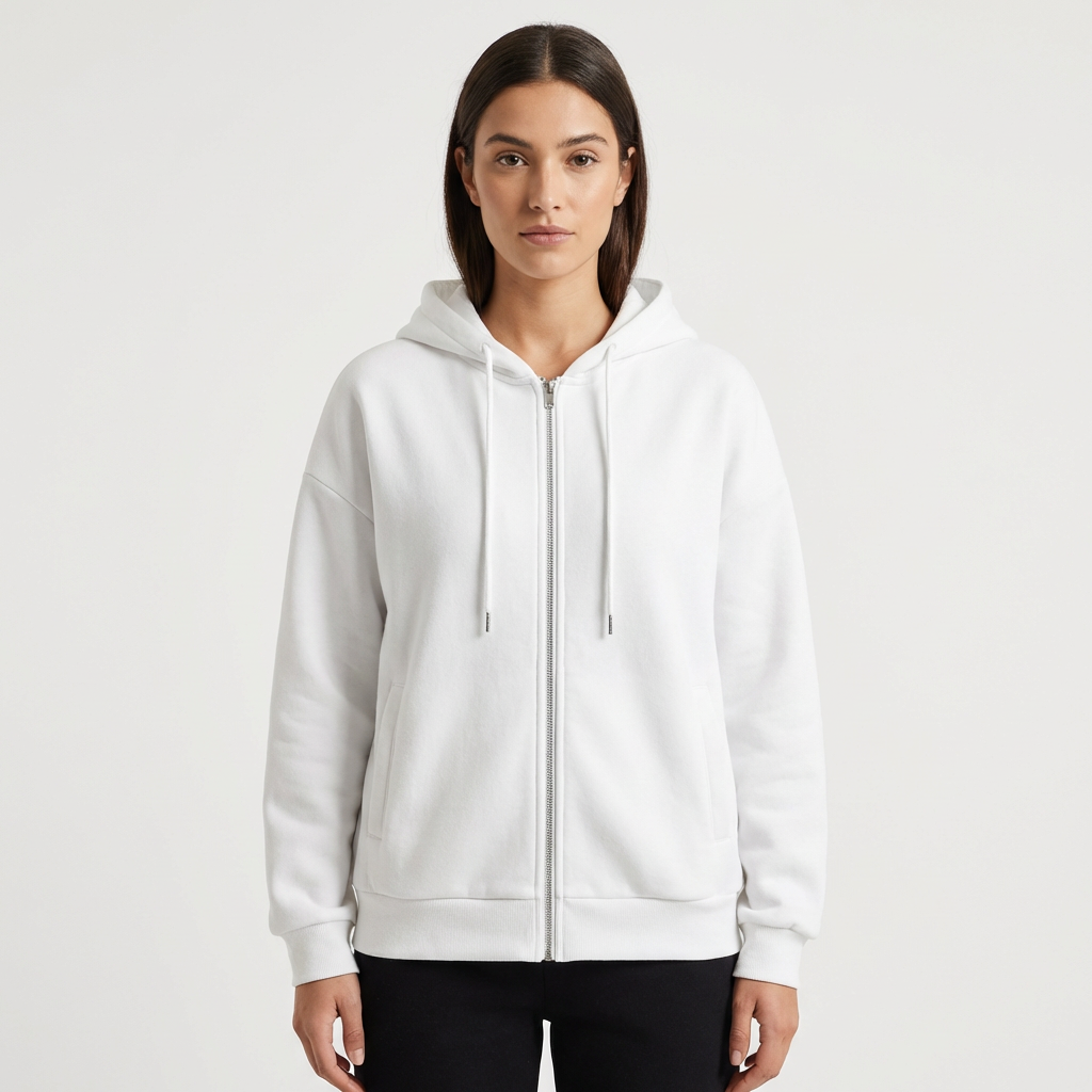 Isla | Women's Zip-Up Hoodie With Drawstring Hood And Full Zip | Essential