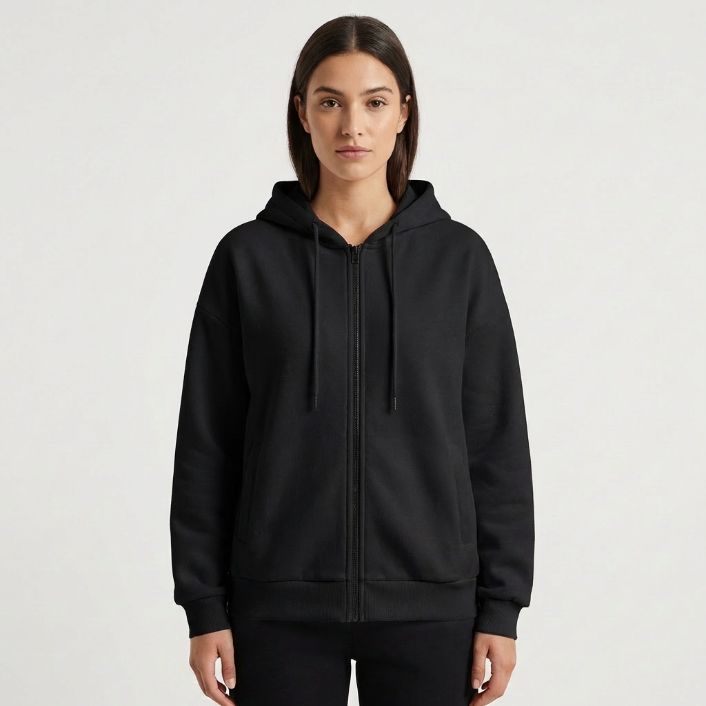 Isla | Women's Zip-Up Hoodie With Drawstring Hood And Full Zip | Essential