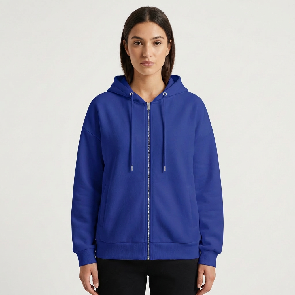 Isla | Women's Zip-Up Hoodie With Drawstring Hood And Full Zip | Essential