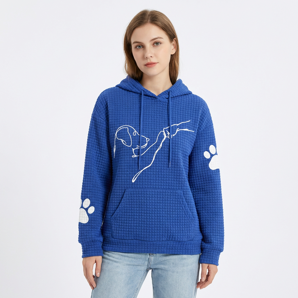 Bella | Women's Hoodie With Animal Print And Textured Design | Fun