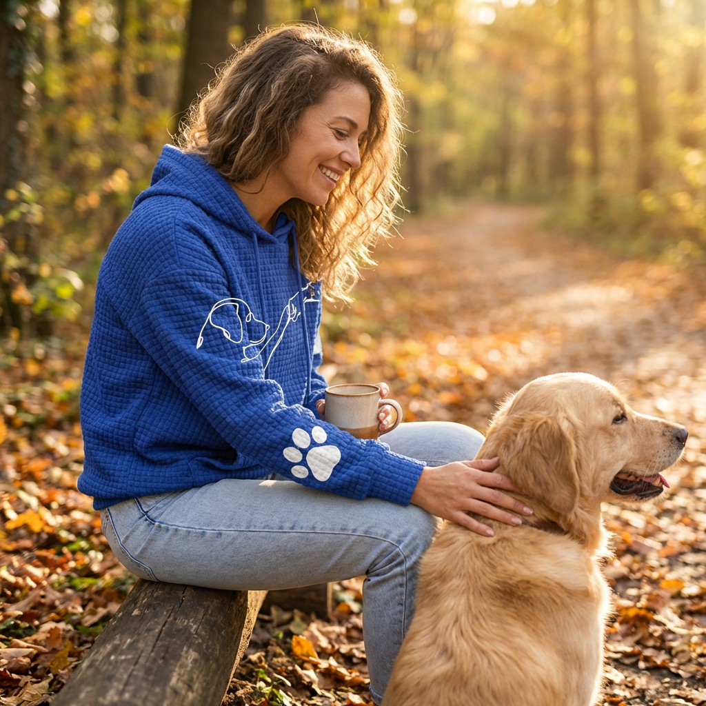 Bella | Women's Hoodie With Animal Print And Textured Design | Fun