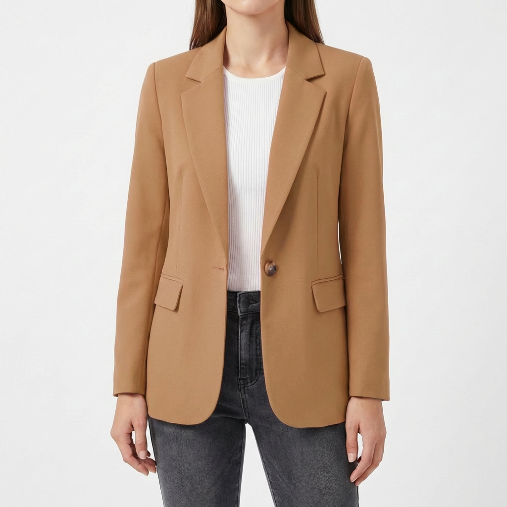 Luna | Women's Blazer With Single-Button Closure And Flap Pockets | Bold
