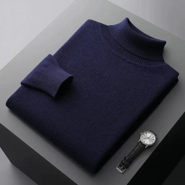 Men's Sweater With Ribbed Turtleneck | Knit