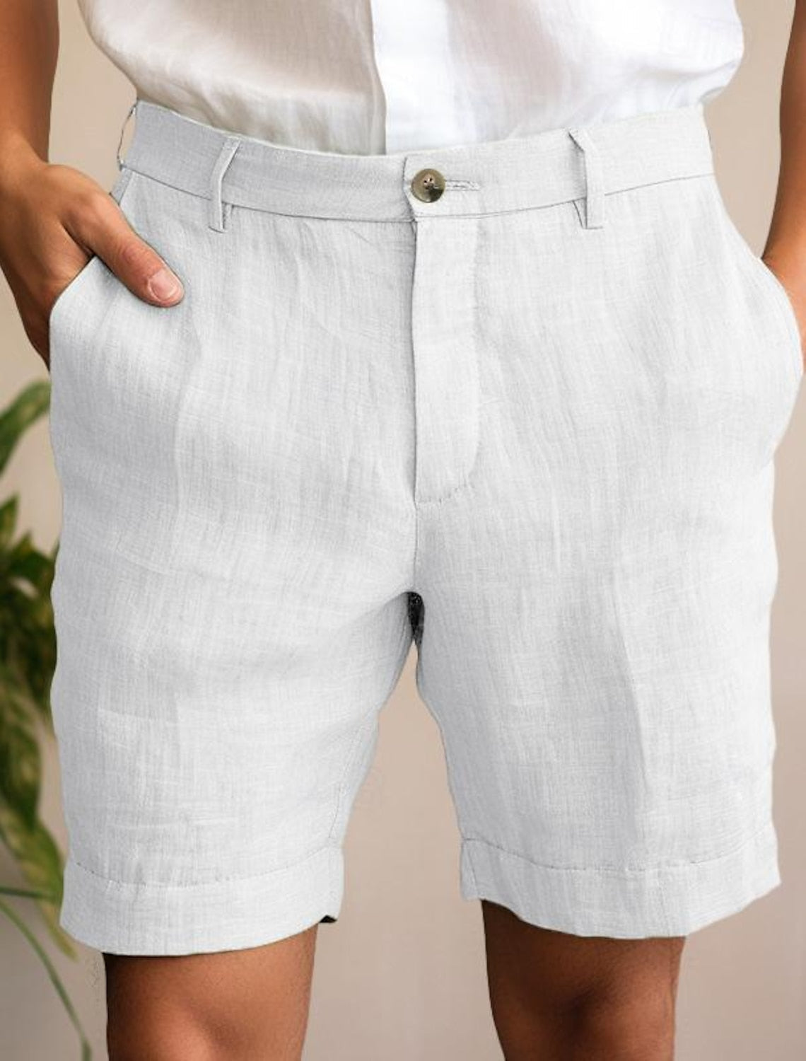MEN'S LINEN CASUAL SHORTS FOR SUMMER